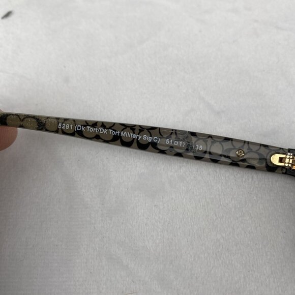 Coach HC 6065 5291 Eyeglasses Frames Dk Tort Military Sig C 51-17-135mm - Picture 8 of 11